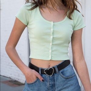 Brandy Melville Lime Green Zelly Top